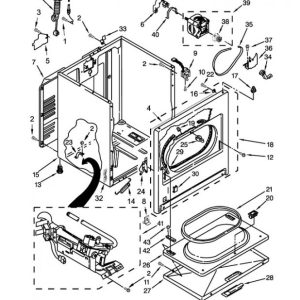 Whirlpool W10906683 Dryer Door Seal
