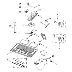 Whirlpool W10210871 MW LAMP HOUSNG