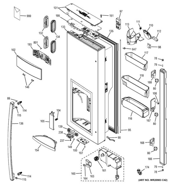 WR17X13060 Refrigerator Dispenser Paddle SS