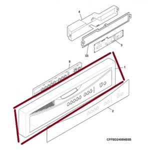 5304506543 Black Dishwasher Control Panel
